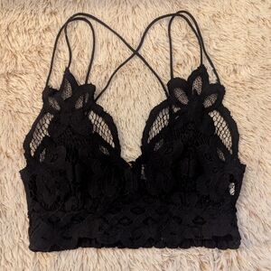Free People Black Lace Bralette